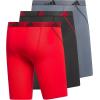 imageadidas Mens Performance Mesh Long Boxer Brief Underwear 3Pack for Active Sport and All Day ComfortBetter ScarletBlackOnix Grey
