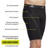imageadidas Mens Performance Mesh Long Boxer Brief Underwear 3Pack for Active Sport and All Day ComfortBlackOnix GreyBlack