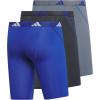 imageadidas Mens Performance Mesh Long Boxer Brief Underwear 3Pack for Active Sport and All Day ComfortTeam Royal BlueLegend Ink BlueOnix Grey