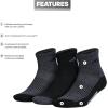imageadidas Mens Socks Athletic Cushioned Quarter 3Pack Compression MoistureWicking Comfortable DurableBlackOnix GreyGrey