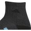 imageadidas Mens Socks Athletic Cushioned Quarter 3Pack Compression MoistureWicking Comfortable DurableBlackOnix GreySemi Blue Burst