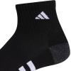 imageadidas Mens Socks Athletic Cushioned Quarter 3Pack Compression MoistureWicking Comfortable DurableBlackOnix GreyWhite