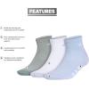 imageadidas Mens Socks Athletic Cushioned Quarter 3Pack Compression MoistureWicking Comfortable DurableBlue DawnWhiteSilver Green