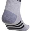 imageadidas Mens Socks Athletic Cushioned Quarter 3Pack Compression MoistureWicking Comfortable DurableCool Light HeatherGreyBlack