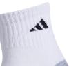 imageadidas Mens Socks Athletic Cushioned Quarter 3Pack Compression MoistureWicking Comfortable DurableWhiteGreyOrbit Indigo Blue
