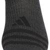 imageadidas Mens Superlite 30 Super No Show Socks 6Pair Ultra LowProfile Arch Compression for Secure FitOnix GreyBlack