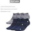 imageadidas Mens Superlite No Show Socks with Arch Compression Athletic Durable Lightweight Breathable 6PackLegend Ink BlueNight Marine BlueOnix Grey