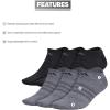imageadidas Mens Superlite No Show Socks with Arch Compression Athletic Durable Lightweight Breathable 6PackOnix GreyGreyBlack