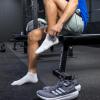 imageadidas Mens Superlite No Show Socks with Arch Compression Athletic Durable Lightweight Breathable 6PackWhiteBlack
