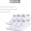 imageadidas Mens Superlite No Show Socks with Arch Compression Athletic Durable Lightweight Breathable 6PackWhiteBlack20