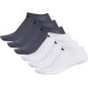 imageadidas Mens Superlite No Show Socks with Arch Compression Athletic Durable Lightweight Breathable 6PackWhiteBlackOnix Grey