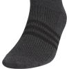 imageadidas Mens Superlite Quarter Socks 6Pack Durable Lightweight Athletic Breathable with Compression Arch SupportOnix GreyBlack
