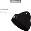 imageadidas Mens Team Issue Beanie Standard Fit Cuffed Acrylic Knit HatCap for WinterBlackWhite F21