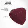 imageadidas Mens Team Issue Beanie Standard Fit Cuffed Acrylic Knit HatCap for WinterShadow RedOnix Grey