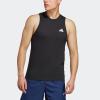 imageadidas Mens Training Essentials Feel Ready Logo Sleeveless TShirtBlackWhite