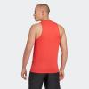 imageadidas Mens Training Essentials Feel Ready Logo Sleeveless TShirtBright RedBlack