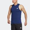 imageadidas Mens Training Essentials Feel Ready Logo Sleeveless TShirtDark BlueWhite