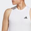 imageadidas Mens Training Essentials Feel Ready Logo Sleeveless TShirtWhiteBlack