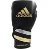 imageadidas Speed 500 Pro Boxing Gloves  Genuine Leather Training Gloves for Men ampamp Women LaceUp Heavy Bag ampamp Kickboxing GlovesBLACKGOLDSILVER