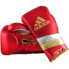 imageadidas Speed 500 Pro Boxing Gloves  Genuine Leather Training Gloves for Men ampamp Women LaceUp Heavy Bag ampamp Kickboxing GlovesMET REDGOLDSILVER