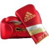 imageadidas Speed 500 Pro Boxing Gloves  Genuine Leather Training Gloves for Men ampamp Women LaceUp Heavy Bag ampamp Kickboxing GlovesMET REDGOLDSILVER