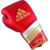 imageadidas Speed 500 Pro Boxing Gloves  Genuine Leather Training Gloves for Men ampamp Women LaceUp Heavy Bag ampamp Kickboxing GlovesMET REDGOLDSILVER