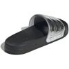 imageadidas Unisex Adult Adilette Shower Slip On SlidesBlackSilver MetallicSilver Metallic