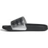 imageadidas Unisex Adult Adilette Shower Slip On SlidesBlackSilver MetallicSilver Metallic
