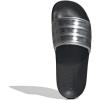 imageadidas Unisex Adult Adilette Shower Slip On SlidesBlackSilver MetallicSilver Metallic