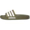 imageadidas Unisex Adult Adilette Shower Slip On SlidesOlive StrataWhiteOlive Strata