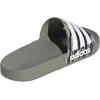 imageadidas Unisex Adult Adilette Shower Slip On SlidesSilver PebbleSilver PebbleWhite