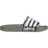 imageadidas Unisex Adult Adilette Shower Slip On SlidesSilver PebbleSilver PebbleWhite
