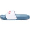 imageadidas Unisex Adult Adilette Shower Slip On SlidesWhiteBetter ScarletTeam Navy Blue