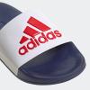 imageadidas Unisex Adult Adilette Shower Slip On SlidesWhiteBetter ScarletVictory Blue