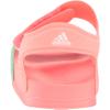 imageadidas UnisexChild Adilette Slide SandalAcid RedWhitePulse Mint