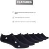 imageadidas Womens Athletic Cushioned 6Pack No Show Socks  No Show Socks for Secure Fit Cushioned Comfort Low ProfileBlack