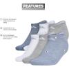 imageadidas Womens Athletic Cushioned 6Pack No Show Socks  No Show Socks for Secure Fit Cushioned Comfort Low ProfileHeather GreyWashed Denim Blue HeatherWhite