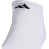 imageadidas Womens Athletic Cushioned 6Pack No Show Socks  No Show Socks for Secure Fit Cushioned Comfort Low ProfileWhiteBlackWhite
