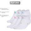 imageadidas Womens Athletic Cushioned 6Pack No Show Socks  No Show Socks for Secure Fit Cushioned Comfort Low ProfileWhiteClear Sky BlueBliss Lilac Purple