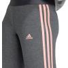 imageadidas Womens Essentials 3Stripes LeggingsDark Grey Heather