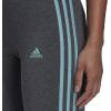 imageadidas Womens Essentials 3Stripes LeggingsDark Grey HeatherMint Ton