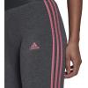 imageadidas Womens Essentials 3Stripes LeggingsDark Grey HeatherRose Tone