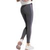 imageadidas Womens Essentials 3Stripes LeggingsDark Grey HeatherViolet Fusion