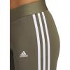 imageadidas Womens Essentials 3Stripes LeggingsOlive StrataWhite