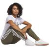 imageadidas Womens Essentials 3Stripes LeggingsOlive StrataWhite