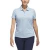 imageadidas Womens Ottoman Short Sleeve Polo ShirtSemi Blue Burst