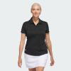 imageadidas Womens Solid Performance Short Sleeve Polo ShirtBlack
