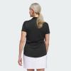 imageadidas Womens Solid Performance Short Sleeve Polo ShirtBlack