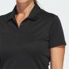 imageadidas Womens Solid Performance Short Sleeve Polo ShirtBlack