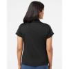 imageadidas Womens Solid Performance Short Sleeve Polo ShirtBlackWhite